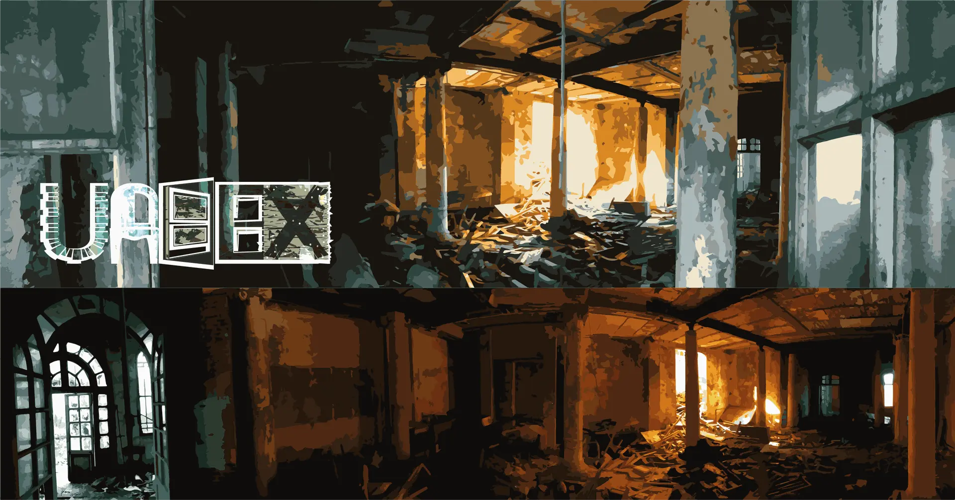 urbex photo illustration graphisme ruine colonne ambiance château
